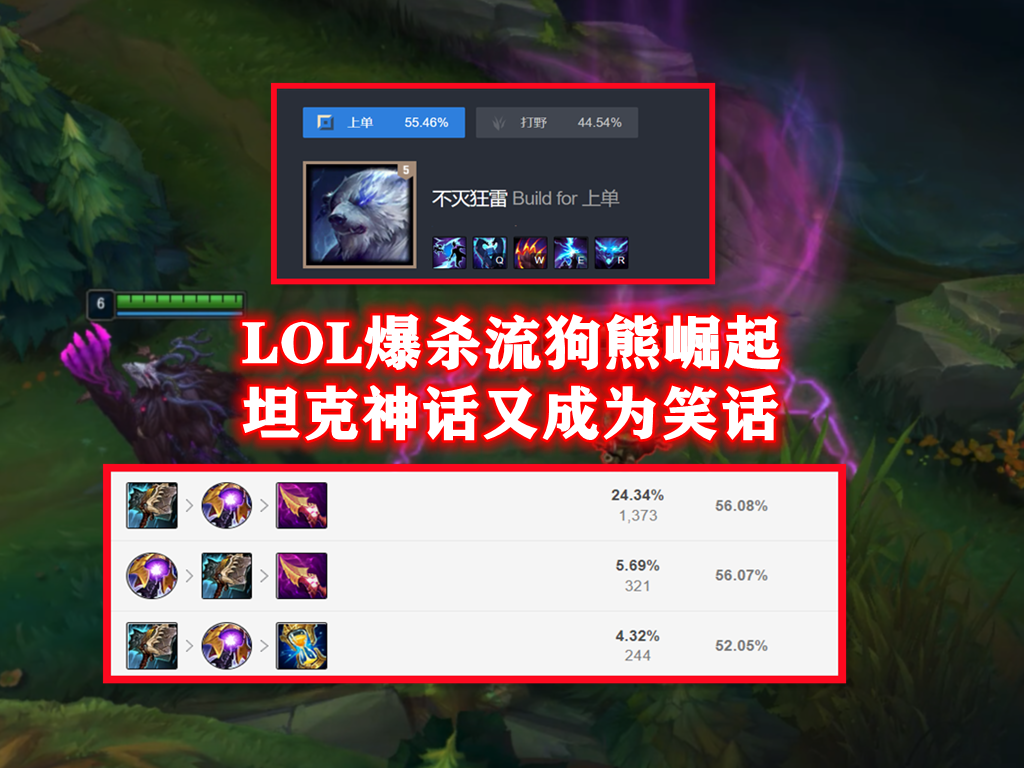 lol狗熊出装（英雄联盟爆杀流狗熊）  第3张