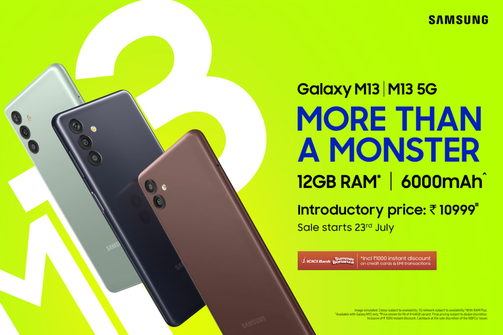 Samsung Galaxy M13 5G印度发布：搭载天玑 700处理器+新外型设计