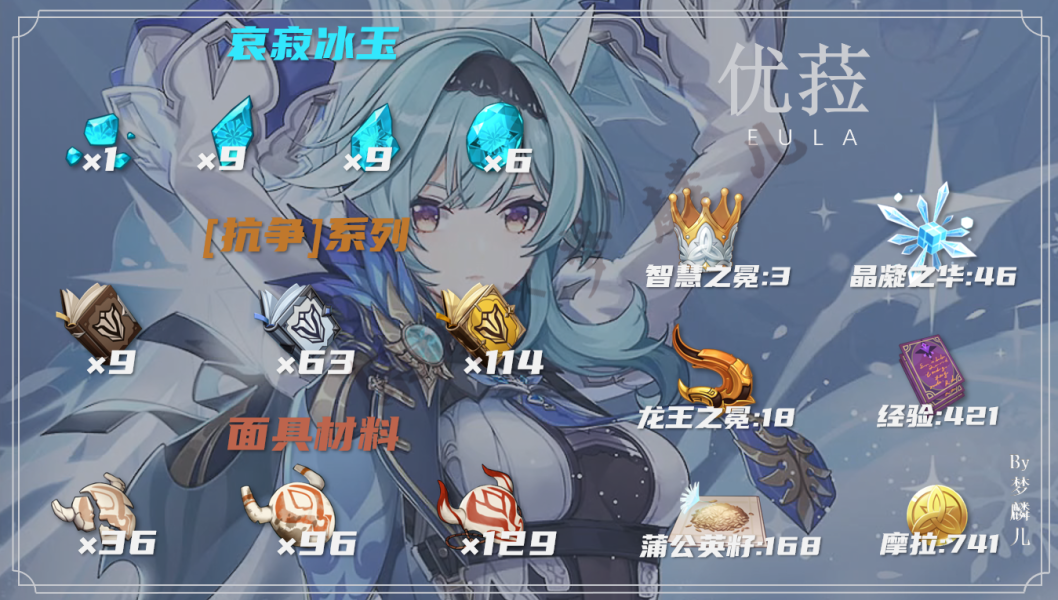 原神角色攻略优菈篇（优菈全培养材料的高效获取）  第2张