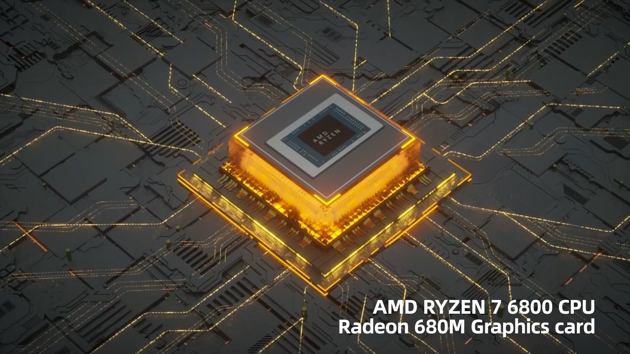 它搭载Zen 3+处理器架构与RDNA 2显示架构的AMD Ryzen 6800U处理器。