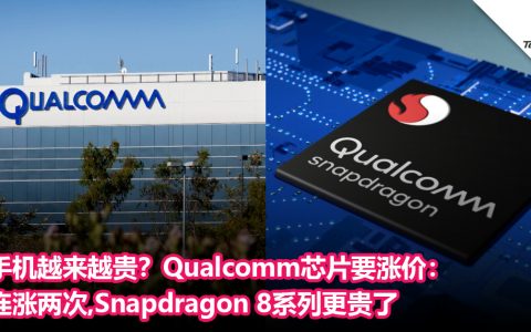 手机越来越贵？不止Intel，Qualcomm芯片也要涨价：连涨两次 Snapdragon 8系列更贵了