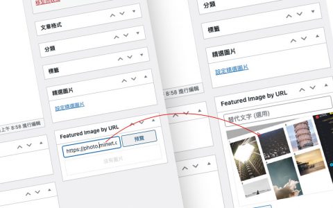 Featured Image by URL让WordPress文章中的精选图片，也支持外连图片（外部图床）