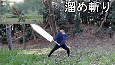 日本主播模仿《怪物猎人：崛起》武器动作 中二又严谨