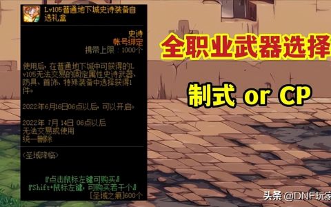 dnf刺客武器（dnf职业刺客武器推荐）