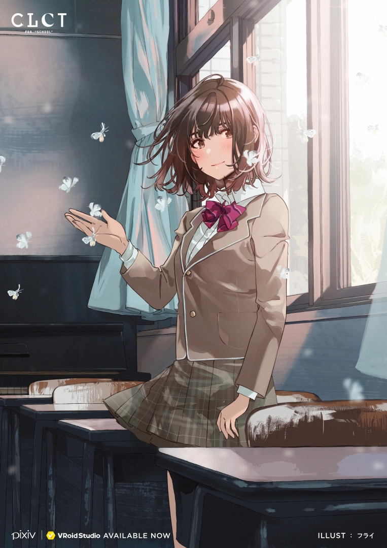 免费 3D 角色建模软件《VRoid Studio》时尚新企划「CLCT」第一弹「学校」正式推出