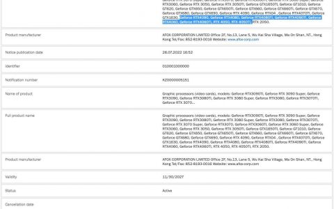 新一代英伟达GeForce RTX与AMD Radeon RX显卡命名现踪EEC网站