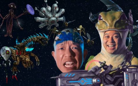 到底吸了多少？《地球防卫军 6》释出两段恶搞广告影片，邀请搞笑艺人组合「BAIKINGU」出演。