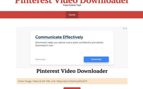 Pinterest Video Downloader 在线版Pinterest下载器！ 只需输入Pinterest网址立即下载