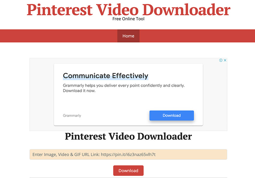 梅问题-Pinterest Video Downloader 在线版Pinterest下载器！ 只需输入Pinterest网址立即下载