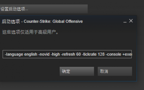 csgo启动项指令（cfg启动项）