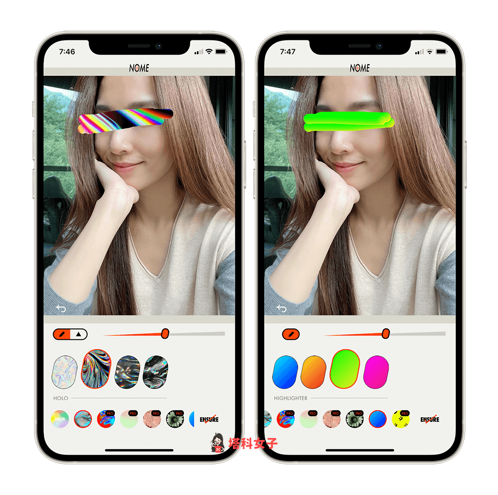 遮脸相机 App《NOME》:遮脸特效画笔