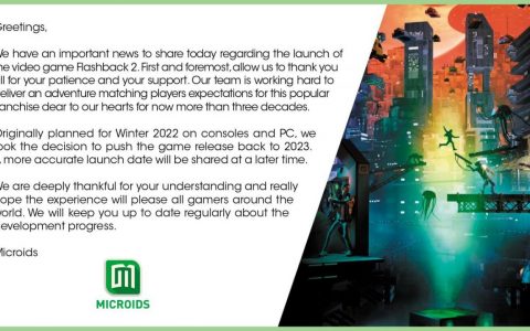 Microids正式宣布《Flashback 2》延期至明年发售
