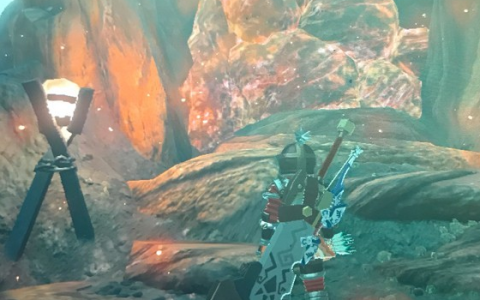 塞尔达传说荒野之息矿区怎么进（矿区红色石头打开方法）