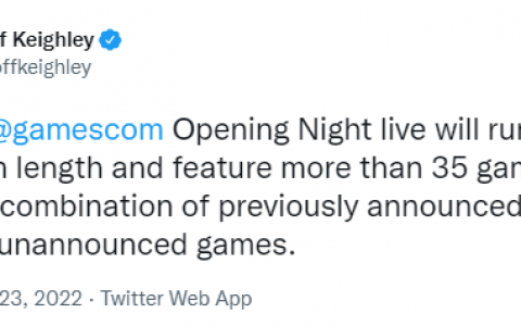 Gamescom开幕夜直播会将展示超过35款游戏