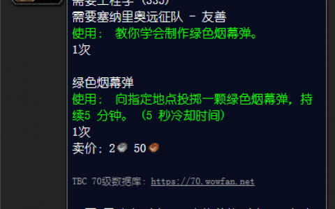 魔兽TBC工程学外域图纸大全（工程学外域图纸汇总）