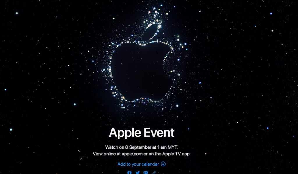 官宣！Apple将于9月8日凌晨1点举办发布会：届时将发布iPhone 14系列、Apple Watch 8等!