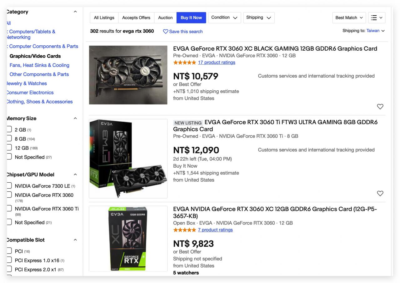 显示卡 EVGA Nvidia GPU