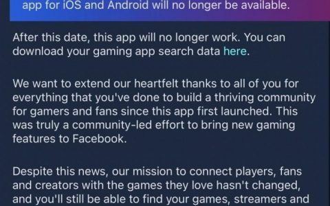 元宇宙还未成功Facebook Gaming App匆匆停运