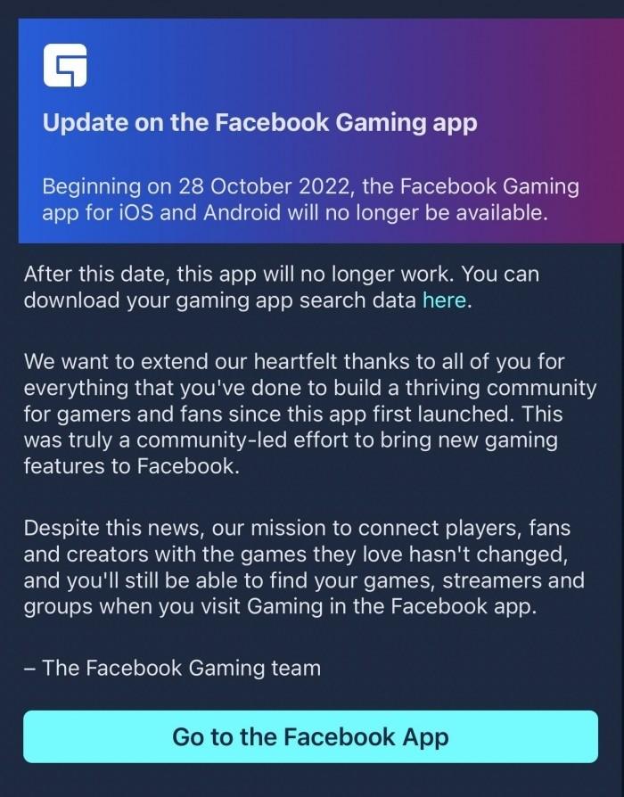 元宇宙还未成功Facebook Gaming App匆匆停运