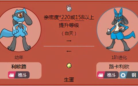 精灵宝可梦：从利欧路到路卡利欧攻略（配招养成全面攻略）