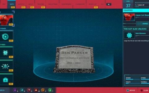 《漫威蜘蛛人》PC 版超闹模组让玩家扮演班叔...... 的墓碑