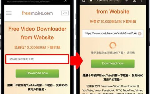 「Freemake」无广告 免费 Youtube 影片、MP3下载，支持手机下载 M4a！