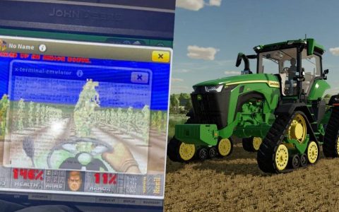 《毁灭战士》载具再加一！ 玩家骇入农用拖拉机 边犁田边对抗火星恶魔