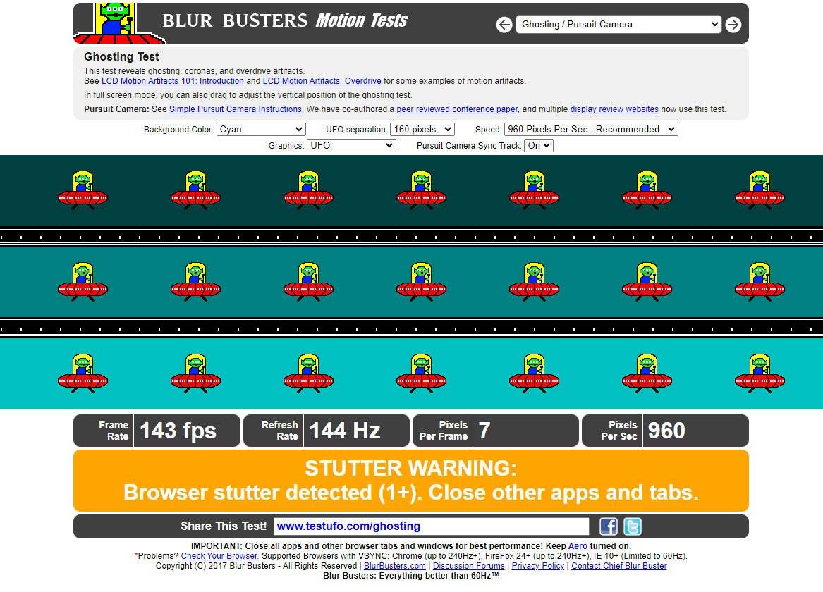 Blur Busters Ghosting Test