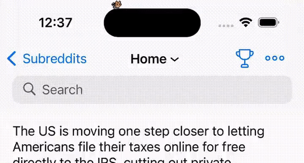 灵动岛上养宠物！开发者在灵动岛上增设电子宠物：会跑会跳会摇尾巴，可选猫/狗/刺猬/狐狸等！