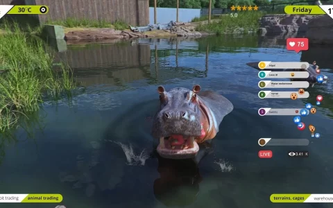 《Zoo Simulator 动物园模拟器》照顾动物设置各种公共设施，打造心目中理想动物园