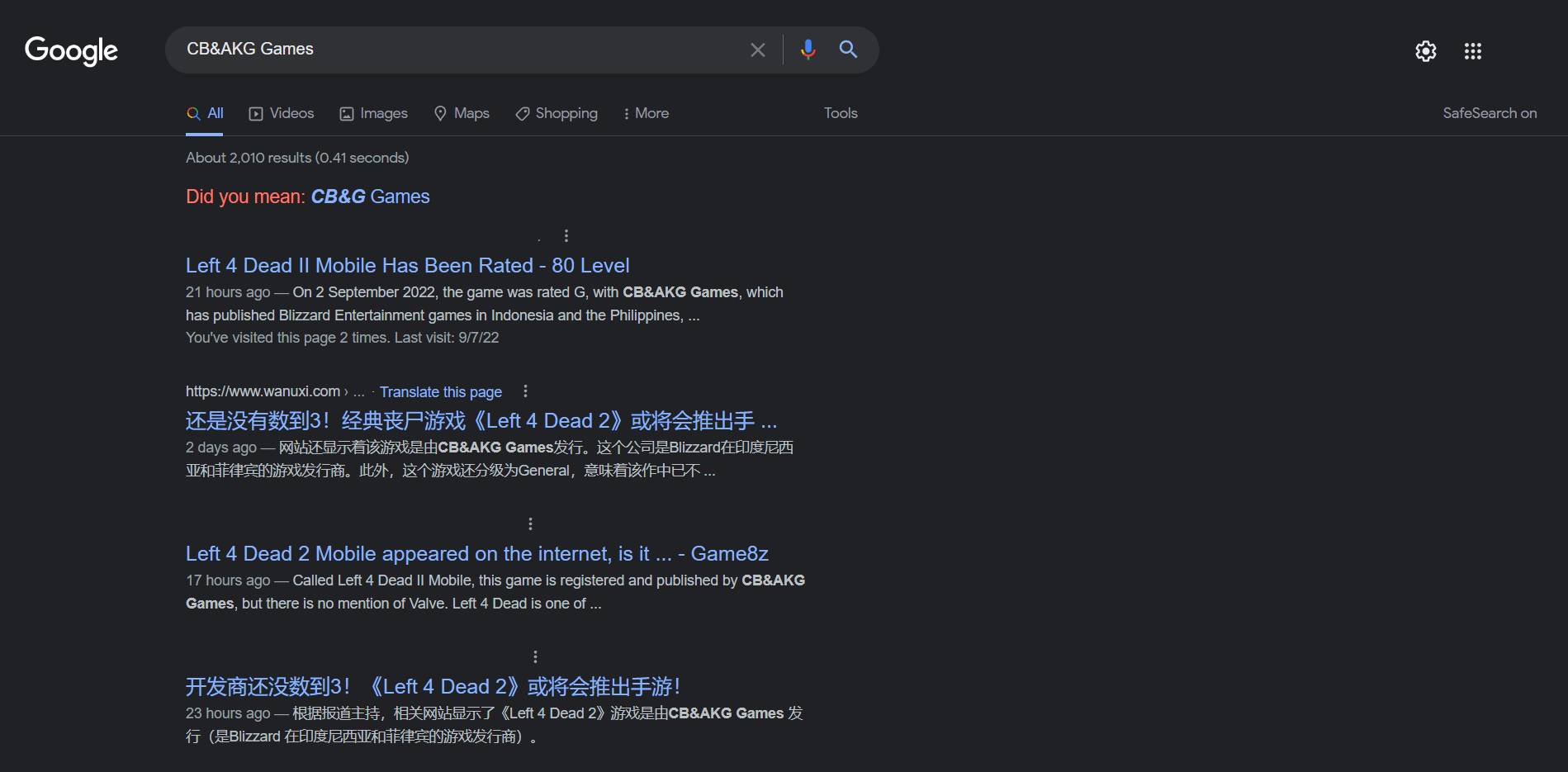 假的！《Left 4 Dead II Mobile》不是Valve官方游戏，而是山寨版游戏！
