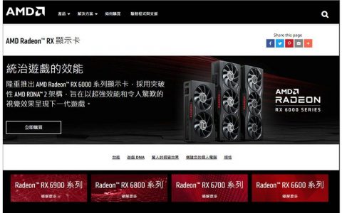 AMD 官方也宣布 Radeon RX 6000 系列显卡价格调降，最多便宜达 30%