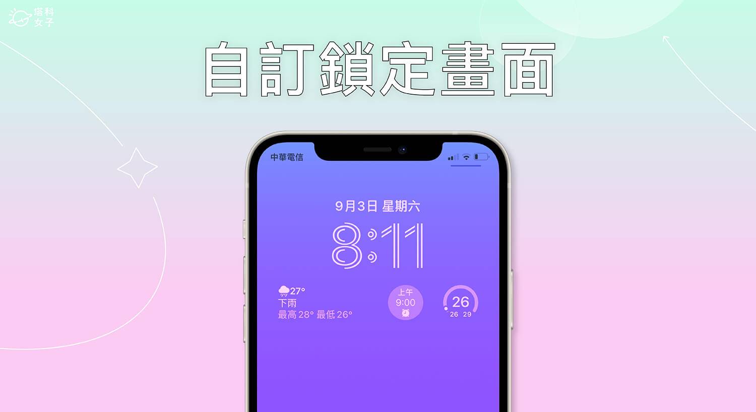 iOS 16:iPhone 锁定画面自订