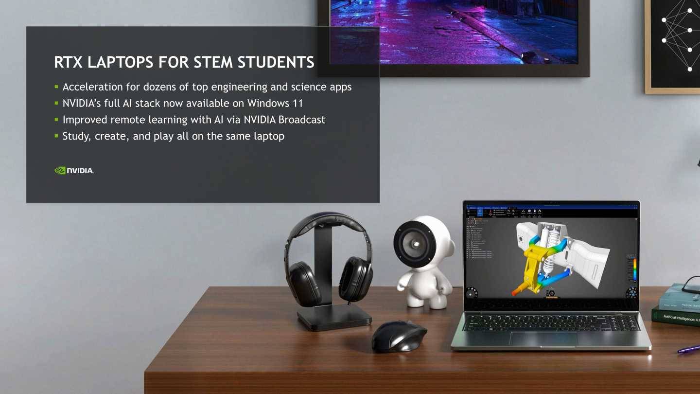 搭载GeForce RTX 30系列显卡、显示芯片的台式电脑、笔记本电脑可以满足多种专业3D开发、工程模拟、数值运算的GPU加速运算，以及远距视讯、游戏娱乐等需求。