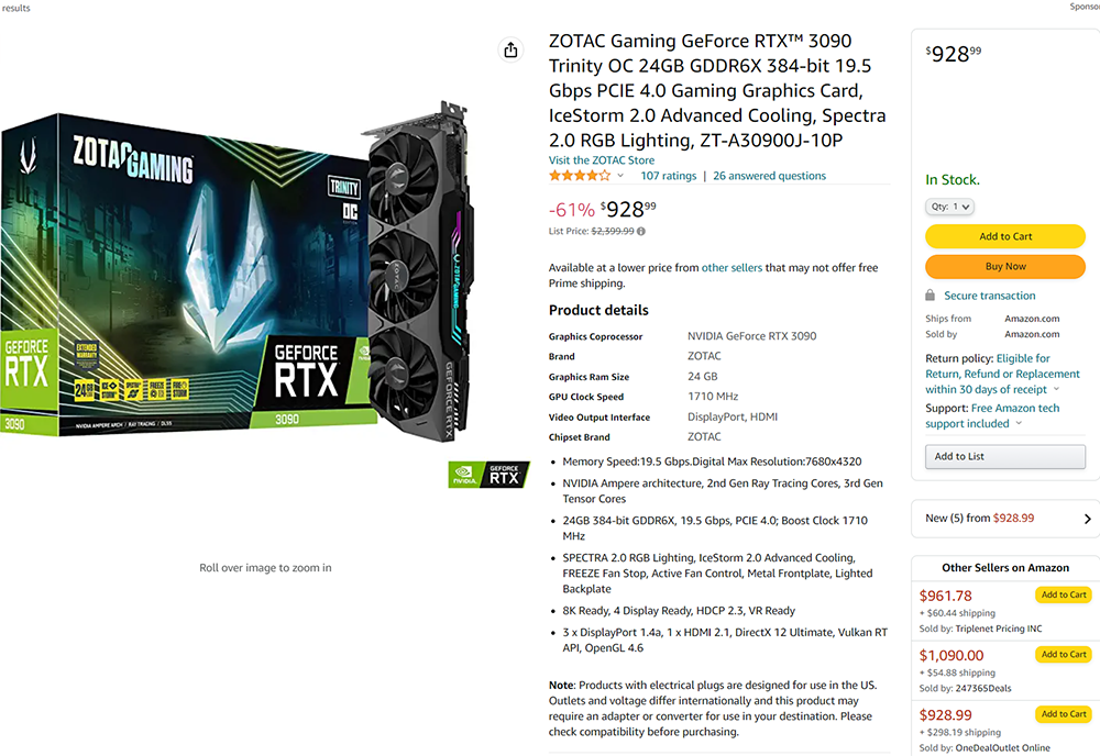 NVIDIA GeForce RTX 30 系列高阶显卡再度创历史新低价,不过下跌速度有趋缓