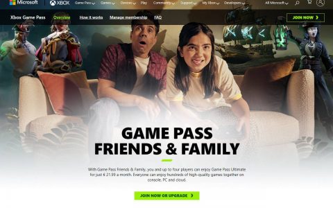 微软 Game Pass 服务确定推出「朋友与家庭」分享方案 单一会籍最多可 5 人共享同乐