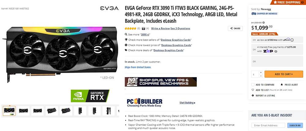 NVIDIA GeForce RTX 30 系列高阶显卡再度创历史新低价,不过下跌速度有趋缓