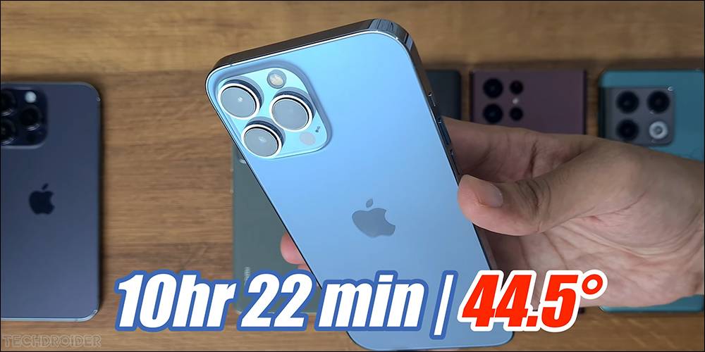 iPhone 14 Pro Max与小米12S Ultra等大尺寸旗舰机电池续航PK，三星Galaxy S22 Ultra敬陪末座