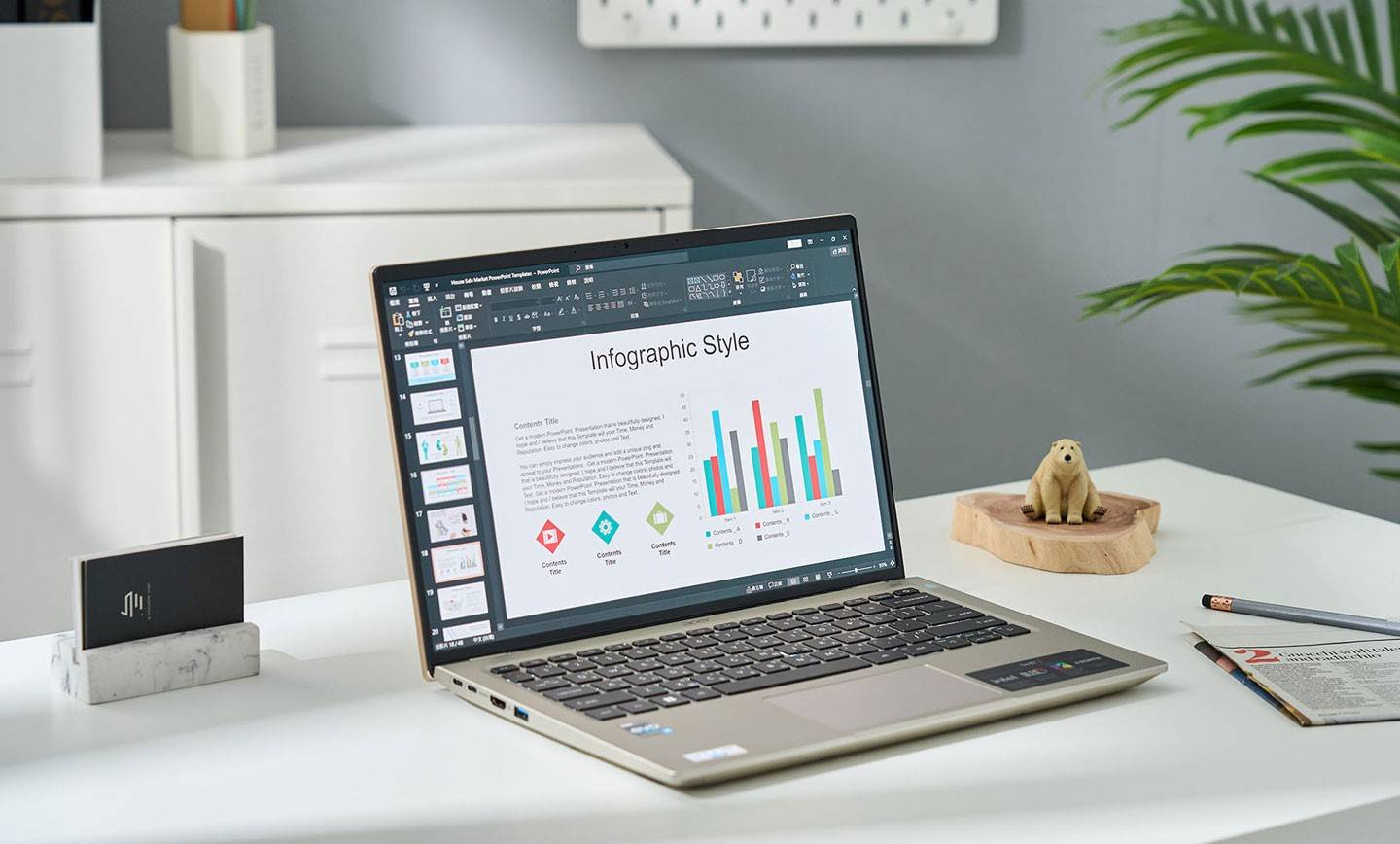 Acer Swift 3 OLED显示器除了极窄边框设计让视觉感放大，16：10的比例也增加纵向显示范围，对于重视生产力的专业工作者来说更是如虎添翼。