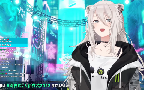 Hololive狮白牡丹新造型！ 除了超长美腿还露出半边香肩
