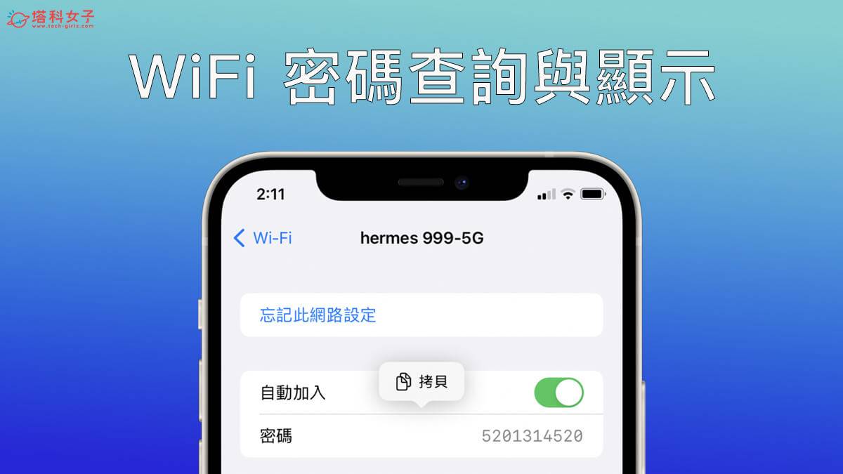 iOS 16 功能:iPhone 查询 WiFi 密码