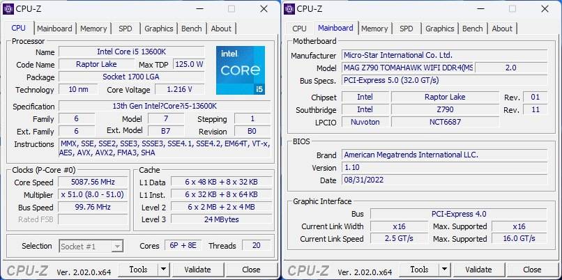 测试使用的处理器为中端的Core i5-13600K。