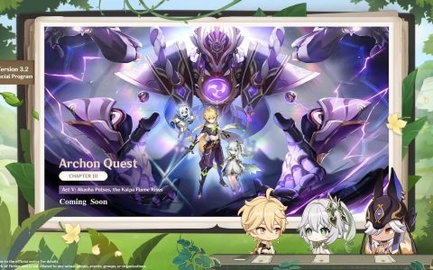 《原神》释出最新 3.2 版本详情 五星角色纳西妲及四星角色莱依拉即将实装