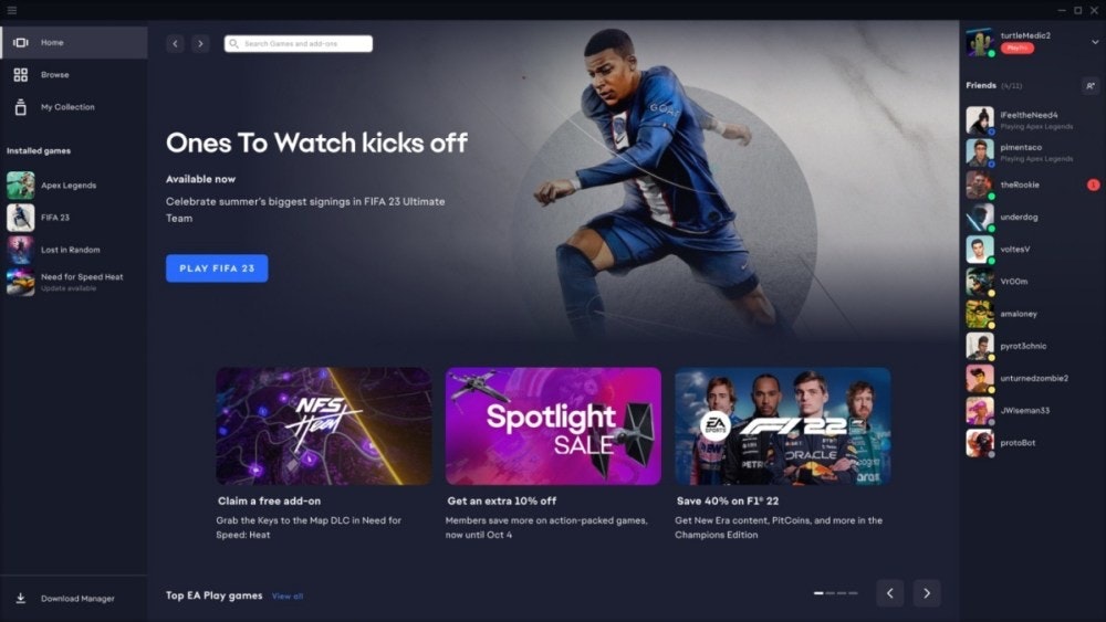 EA 新版 EA app 将取代 Origin 游戏启动平台 但目前仅提供 Windows PC 版
