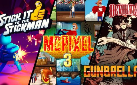 《伞枪英雄》《打不倒的火柴人》《McPixel 3》于 Steam 新品节开放试玩