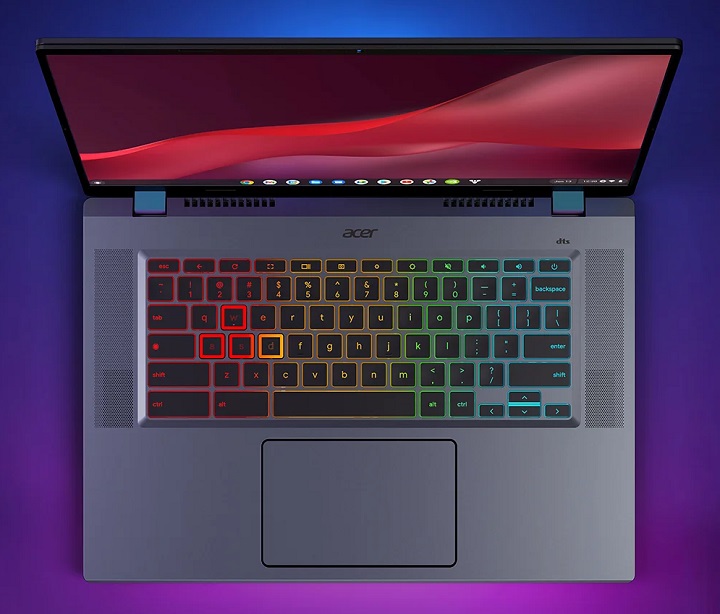Acer Chromebook 516 GE 专为游戏打造，具备 120Hz 屏幕更新率、畅玩 NVIDIA GeForce NOW