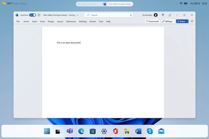 微软下一代「Windows 12」首张界面图意外曝光,上方有疑似「动态岛」