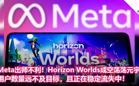 Meta出师不利！Horizon Worlds成空荡荡元宇宙：用户数量远不及目标，且正在稳定流失中！