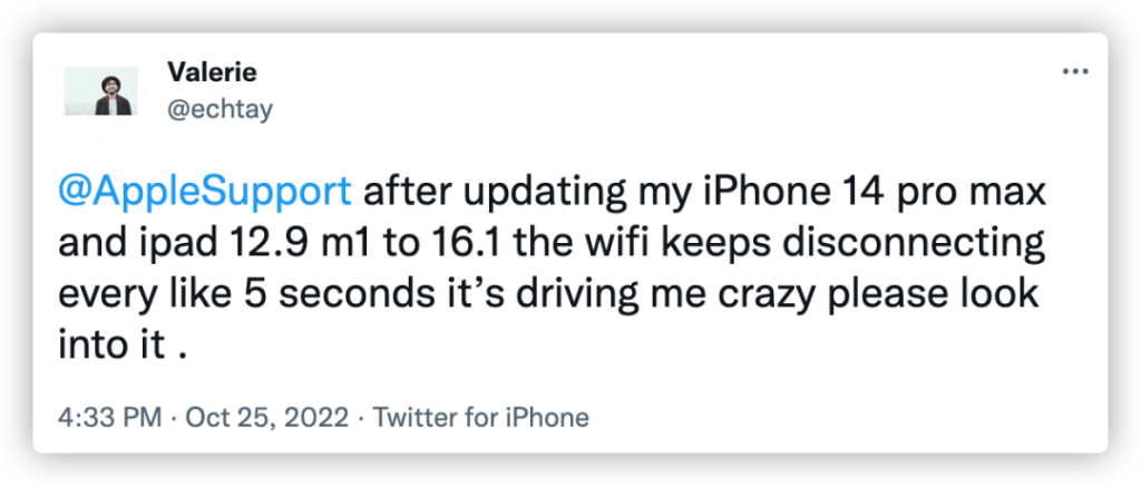 又翻车？iOS 16.1再传灾情：大量用户面临更新后Wi-Fi断连问题！