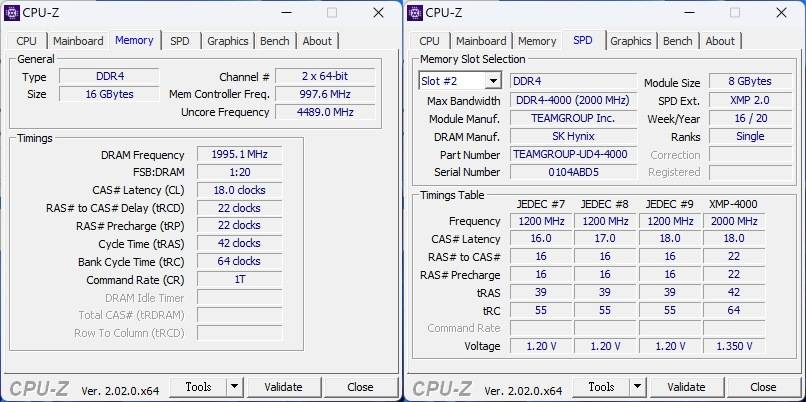 内存则为Team Xtreem ARGB DDR4-4000 8GB x 2，并透过X.M.P自动超频功能以DDR4-4000传输速度运作。